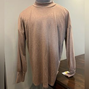 NWT Large Ophelia Roe High Neck Brown Sweater